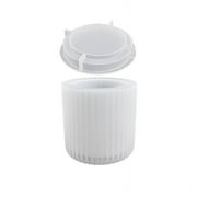 WINDLAND Silicone Storage Jar Mold with Lid Candle Holder Mould Set for Resin, Cement, Concrete, and Plaster Crafts